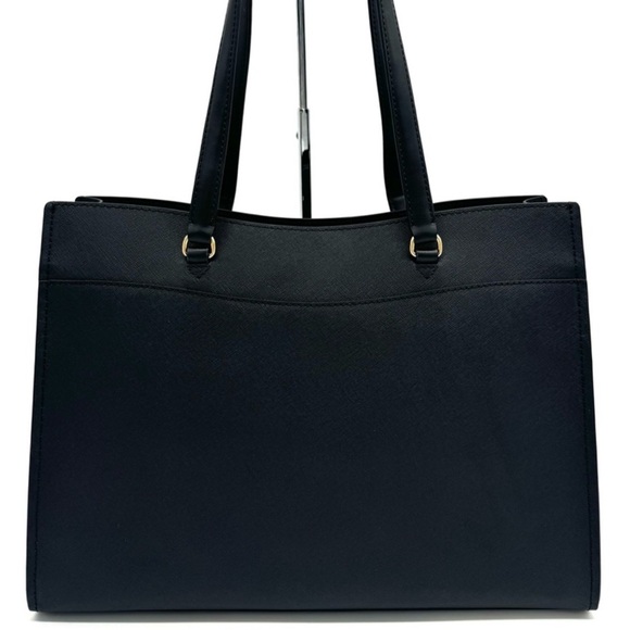 Michael Kors Large MF Pocket Shoulder Tote Bag Black/Gold - Picture 5 of 13